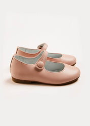 Leather Mary Jane Shoes in Pink (24-34EU) Shoes from Pepa London US