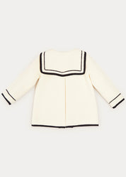 Mariner Collar Pocket Detail Jacket In Cream (4-10yrs) COATS from Pepa London US
