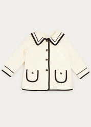 Mariner Collar Pocket Detail Jacket In Cream (4-10yrs) COATS from Pepa London US
