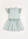 Matilda Floral Print Hand Smocked Sleeveless Dress in Blue (4-10yrs) Dresses  from Pepa London US