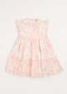 Tulle Floral Sleeveless Party Dress in Pink (4-10yrs) Dresses  from Pepa London US