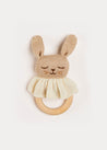 Knitted Bunny Teether in Beige Toys  from Pepa London US