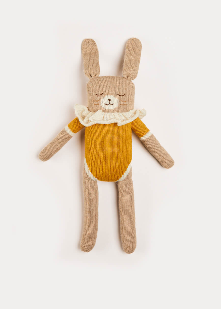 Knitted Bunny Toy in Brown Toys  from Pepa London US