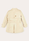 Check Lined Trench Coat In Beige (4-10yrs) COATS  from Pepa London US