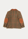 Check Tweed Three Button Blazer Jacket In Brown (4-10yrs) COATS  from Pepa London US