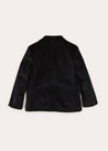 Velvet Three Button Blazer Jacket In Black (4-10yrs) COATS  from Pepa London US