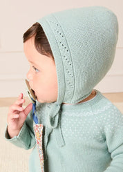 Long Sleeve Knitted Set in Green (1mth-12mths) Knitted Sets from Pepa London US