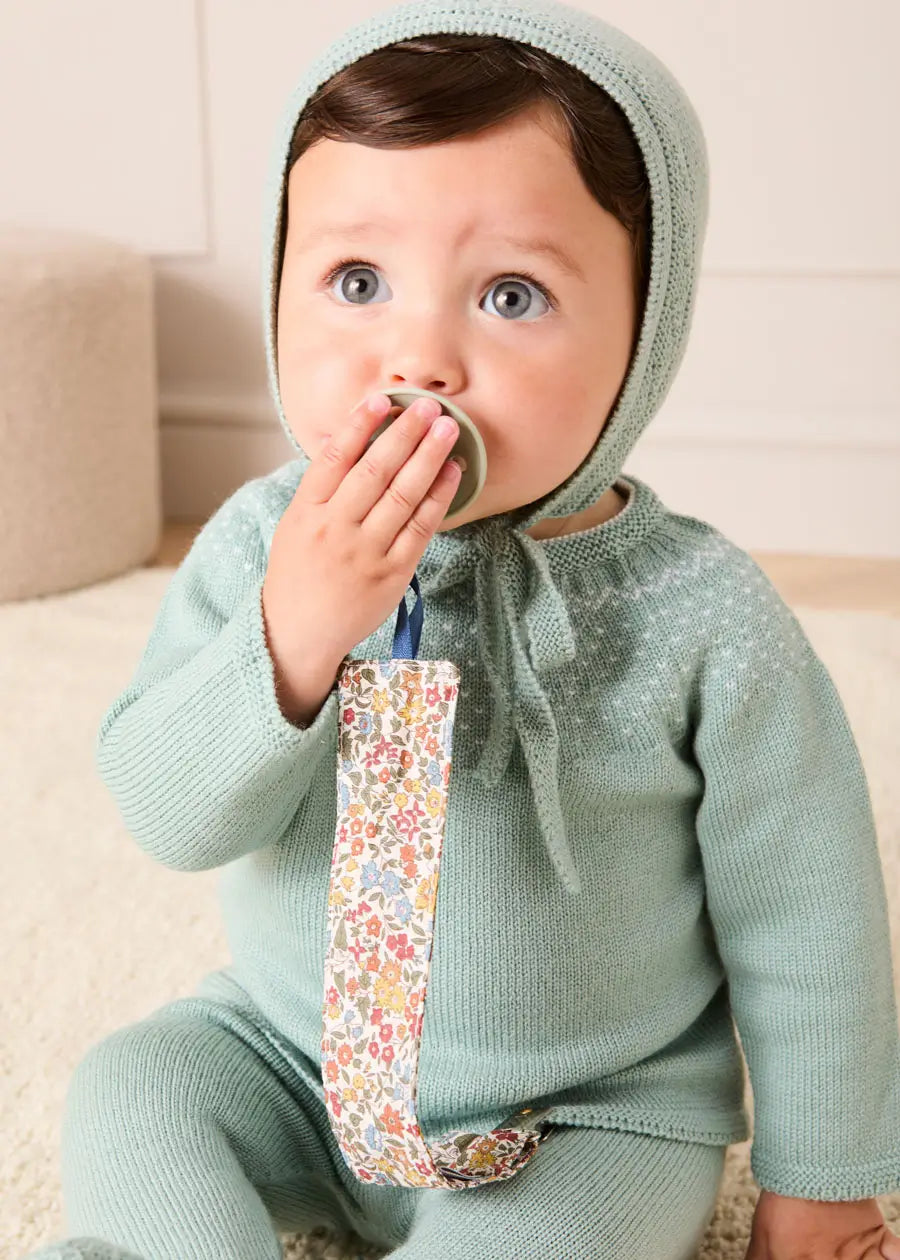 Long Sleeve Knitted Set in Green (1mth-12mths) Knitted Sets from Pepa London US