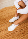 Canvas Plimsolls in White (20-34EU) Shoes from Pepa London US