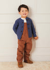 Corduroy Long Dungarees In Brown (18mths-3yrs) DUNGAREES  from Pepa London US