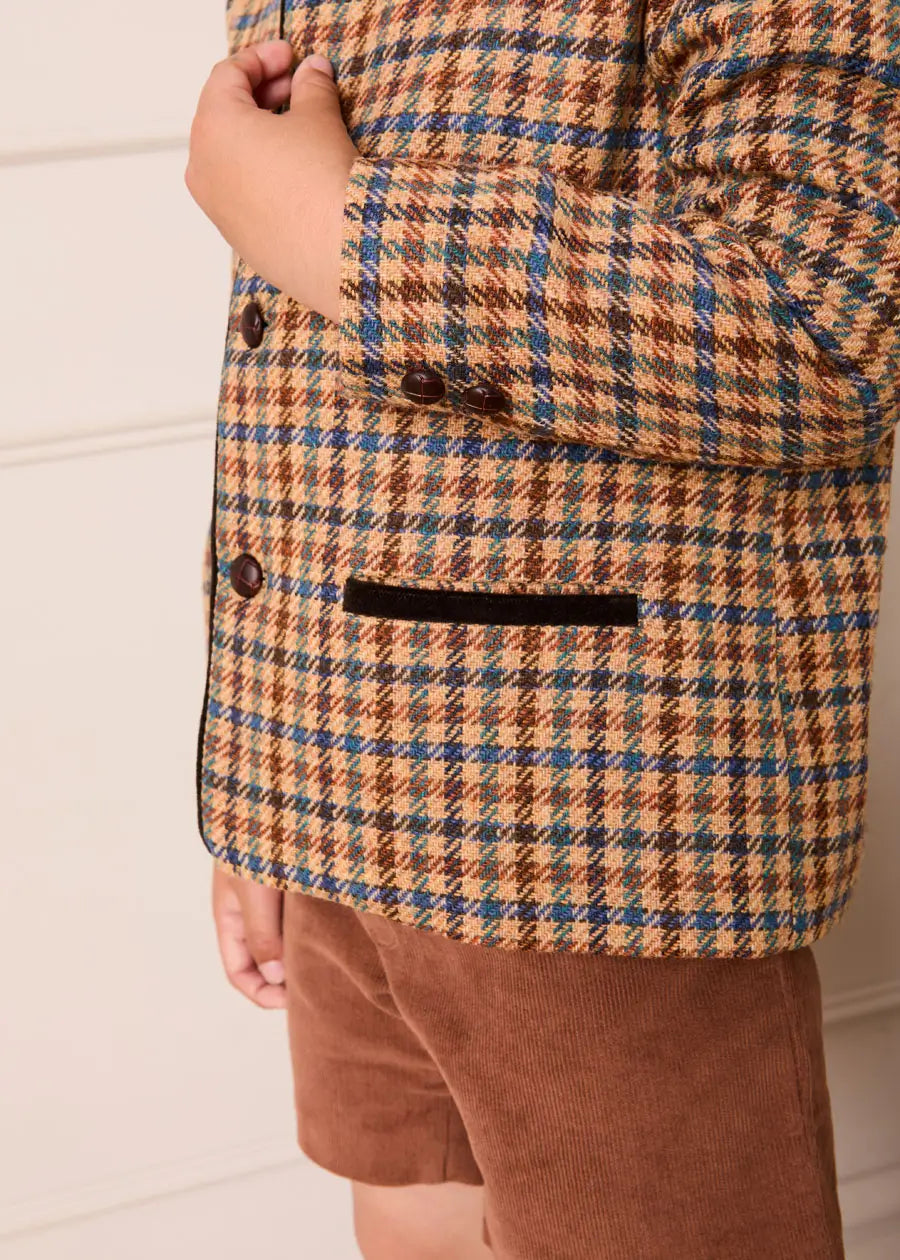 Button Detail Shorts with Braces in Brown (18mths-4yrs) Shorts from Pepa London US