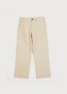 Pocket Detail Chino Trousers in Beige (4-10yrs) Trousers  from Pepa London US