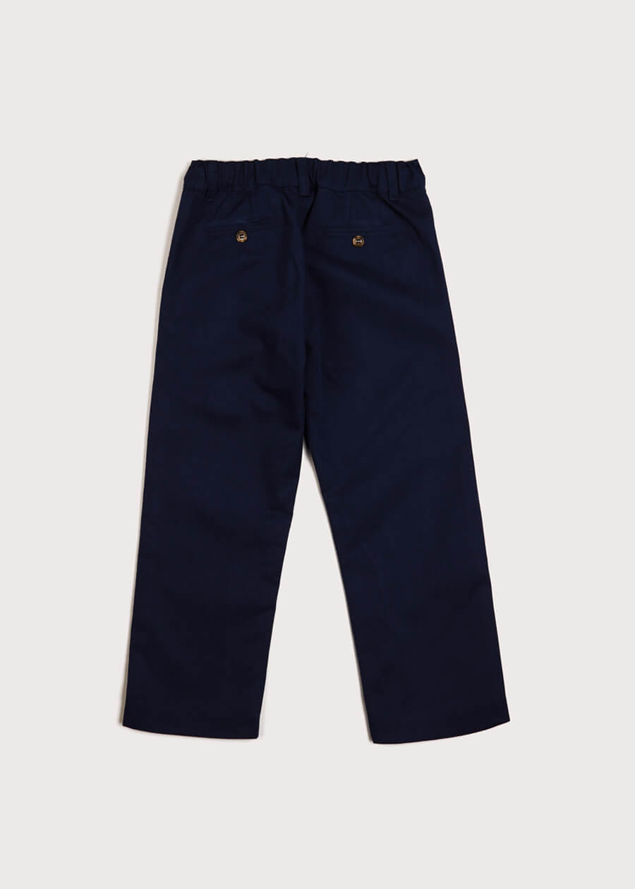 Pocket Detail Chino Trousers in Navy (4-10yrs) Trousers from Pepa London US