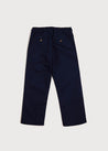 Pocket Detail Chino Trousers in Navy (4-10yrs) Trousers  from Pepa London US