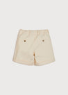 Pocket Detail Shorts With Turn-Ups in Beige (4-10yrs) Shorts from Pepa London US