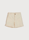 Pocket Detail Shorts With Turn-Ups in Beige (4-10yrs) Shorts from Pepa London US