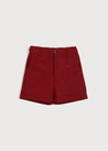 Pocket Detail Shorts With Turn-Ups in Brown (4-10yrs) Shorts  from Pepa London US