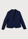 Single Breasted Patch Pocket Blazer in Blue (4-10yrs) Coats from Pepa London US