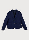 Single Breasted Patch Pocket Blazer in Blue (4-10yrs) Coats  from Pepa London US