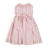 Handsmocked Delicate Stripe Sleeveless Dress in Pink (12mths-10yrs) Dresses  from Pepa London US