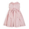 Hand Smocked Delicate Stripe Sleeveless Dress in Pink (12mths-10yrs) Dresses from Pepa London US