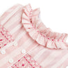 Hand Smocked Delicate Stripe Sleeveless Dress in Pink (12mths-10yrs) Dresses from Pepa London US