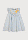 Pastel Floral Ruffle Front Bow Detail Dress in Blue (3mths-6yrs) Dresses  from Pepa London US