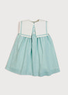 Sleeveless Trapeze Dress With Bow Detail in Green (12mths-10yrs) Dresses  from Pepa London US