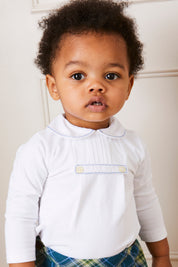 Long Sleeve Peter Pan Collar Top in White (6mths-2yrs) TOPS & BODYSUITS from Pepa London US