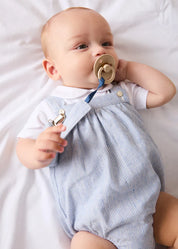 Alexander Stripe Dummy Clip in Blue ACCESSORIES from Pepa London US