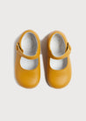 Leather Mary Jane Baby Shoes in Mustard (20-24EU) Shoes  from Pepa London US