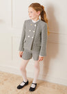 Jaquard Double Breasted Gold Button Jacket In Black (4-10yrs) COATS  from Pepa London US