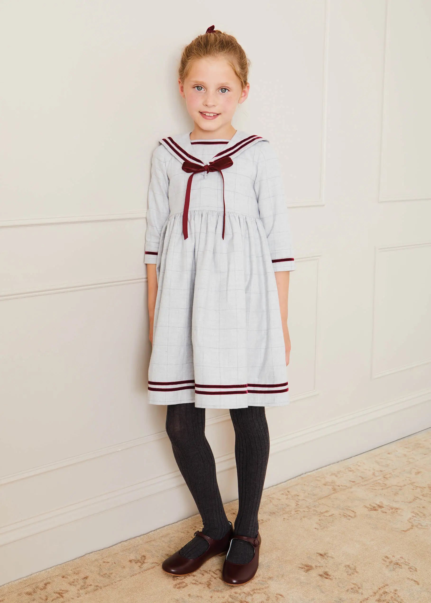 Dark Grey Ribbed Tights (3mths-8yrs) Tights from Pepa London US