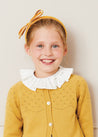 Velvet Hairband With Thin Mustard Bow Hair Accessories  from Pepa London US