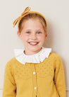 Velvet Hairband With Thin Mustard Bow Hair Accessories from Pepa London US