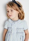 Velvet Hairband with Thin Navy Bow Hair Accessories  from Pepa London US