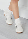 Girls Ivory Leather Mary Jane Shoes (20-34EU) Shoes  from Pepa London US