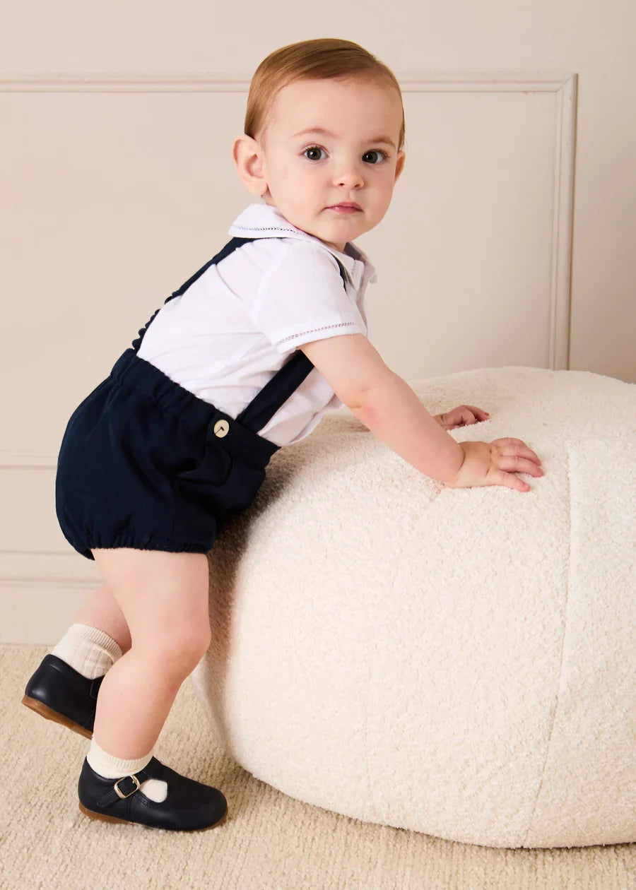 Plain Bloomers with Braces in Navy (6mths-3yrs) Bloomers from Pepa London US