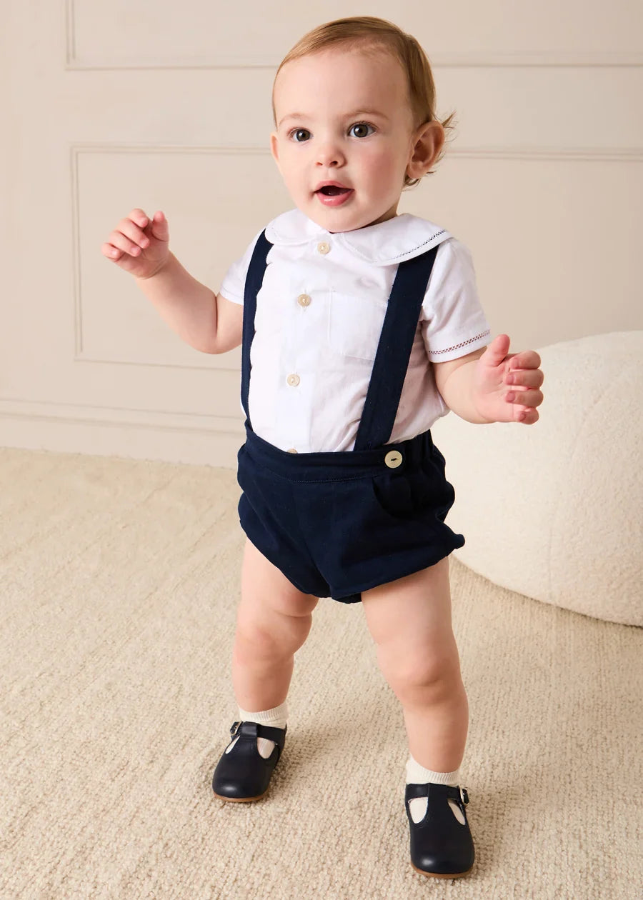 Plain Bloomers with Braces in Navy (6mths-3yrs) Bloomers from Pepa London US