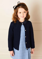 Openwork Cardigan in Navy (6mths-10yrs) Knitwear  from Pepa London US
