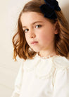 Lace Trim Petal Collar Top in Cream (3-10yrs) Tops & Bodysuits from Pepa London US