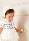 Scallop Collar Handsmocked Short Sleeve Romper in White (6mths-2yrs) Rompers  from Pepa London US