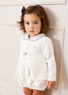 Openwork Detail Light Cardigan in White (6mths-10yrs) Knitwear  from Pepa London US