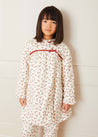 Floral Dressing Gown In Red And Gold (2-10yrs) NIGHTWEAR  from Pepa London US