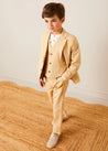 Plain Light Linen Blazer in Beige (4-10yrs) COATS from Pepa London US