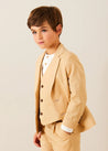 Plain Light Linen Blazer in Beige (4-10yrs) COATS from Pepa London US