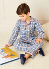 Gloucester Check Pyjamas in Blue (18mths-10yrs) Nightwear  from Pepa London US