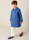 Double Breasted Coat With Detachable Hood in Blue (18mths-10yrs) COATS from Pepa London US