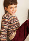 All Over Fair Isle Jumper in Camel (4-10yrs) Knitwear  from Pepa London US