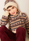 All Over Fair Isle Jumper in Camel (4-10yrs) Knitwear  from Pepa London US